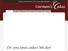 Tablet Screenshot of carmenscakes.com